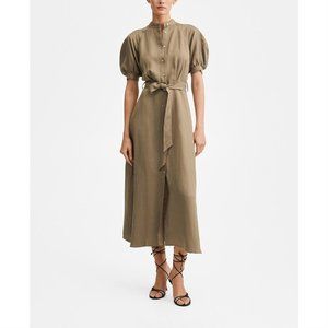Mango Womens Womens Belt Linen Dress